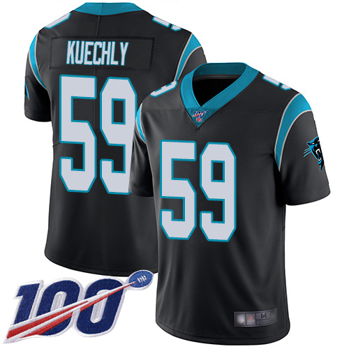 Carolina Panthers Limited Black Youth Luke Kuechly Home Jersey NFL Football #59 100th Season Vapor Untouchable
